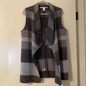 Womens long wool vest